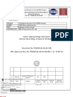 PD2083-EL-CA-A4-008 Indoor Lighting Design Calculation (Control Room Bldg. at Hazira & SV Stations)