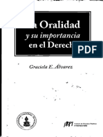 ALVAREZ, Graciela E. La Oralidad y Su Importancia en El Derecho