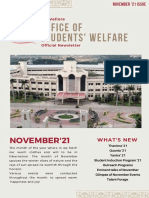 Office of Students' Welfare: November'21