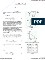 Overshoot As A Function of Phase Margin