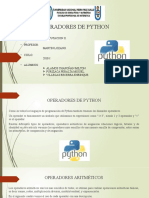 Operadores de Python DIAPOSITIVASS