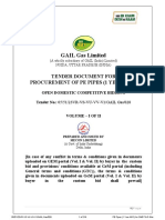 GAIL Gas Limited: Tender Document For Procurement of Pe Pipes (1 Year Arc)