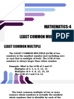 Mathematics-4 Quarter 3 Least Common Multiple (LCM)
