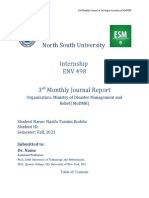 Internship Journal 3 - Disaster Management and Relief