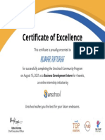 Business Development Intern Certificate Unschool