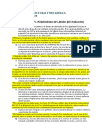 Clase Práctica No. 24 Cap. v. Metabolismo de Lípido (B-Oxidación)