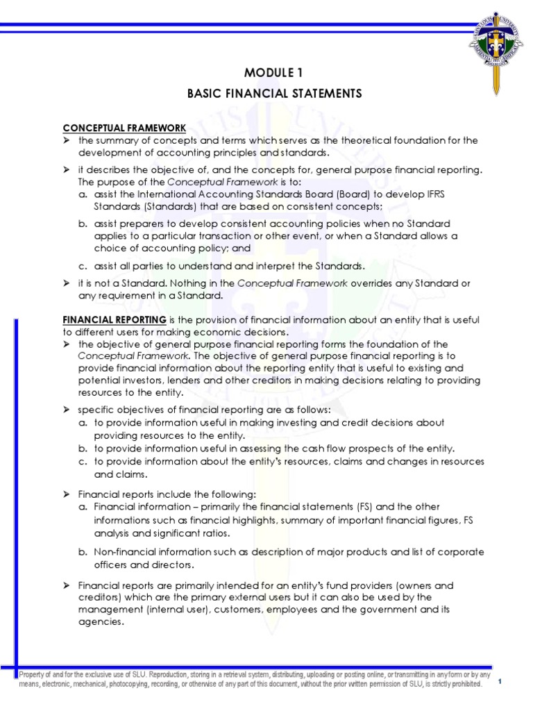 AE221 - 1 Basic FS - Financial Postion - Income Statement | PDF ...