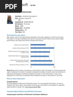 Microsoft Azure Fundamentals: Performance by Exam Section