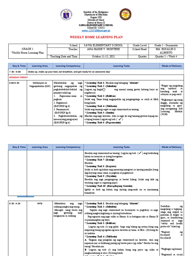 WHLP (Week4q1) | PDF