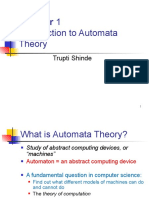 Introduction To Automata Theory: Trupti Shinde