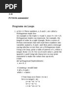 Programs On Loops: A-35 Python Assingment