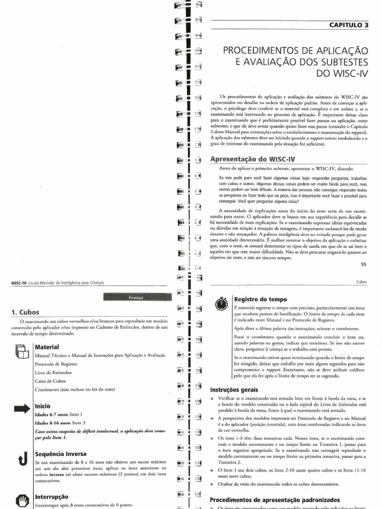 Manual Wisc - IV | PDF