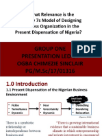 Of What Relevance Is The McKinsey 7s Model of Designing A Business Organization in The Present Dispensation of Nigeria