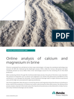 Online Analysis of Calcium and Magnesium in Brine: Process Application Note 1005