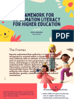 Framework For Information Literacy For Higher Education