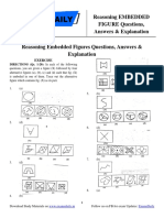 Reasoning EMBEDDED FIGURE Questions, Answers & Explanation: Exercise