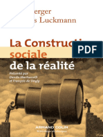 La Construction Sociale de La Réalité 3e Éd. by Berger Peter Luckmann Thomas Z
