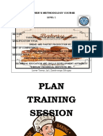 Plan Training Session: Trainer'S Methodology Course