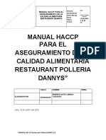 Manual HACCP Restaurante Dannys