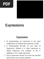 Lecture Slide of Expression in C Program