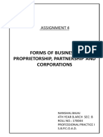 Forms of Business - Proprietorship, Partnership and Corporations