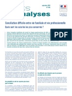 Dares Analyses Conciliation Vie Familiale Vie Professionnelle