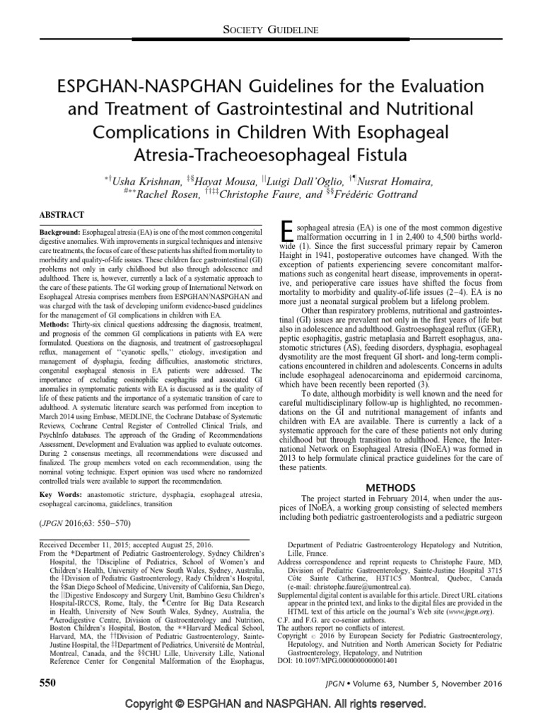 ESPGHAN NASPGHAN Guidelines For The Evaluation And.19 PDF
