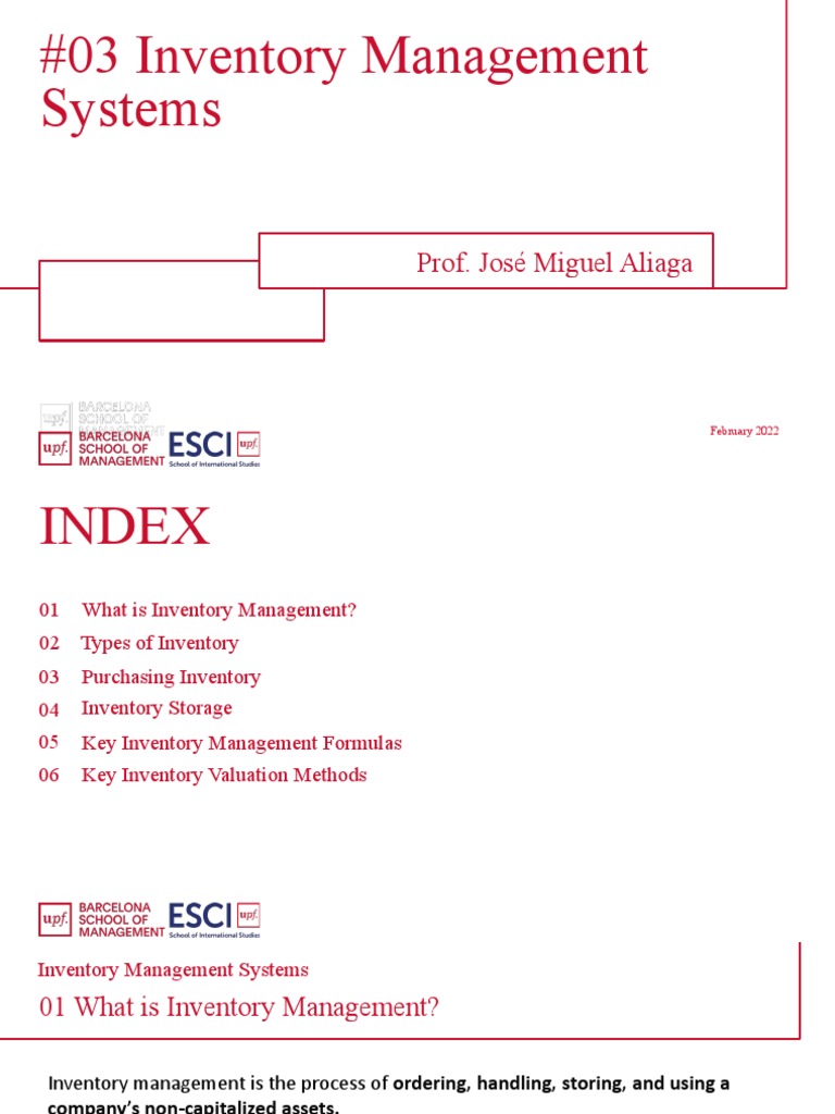 Inventory Management Systems Guide | PDF