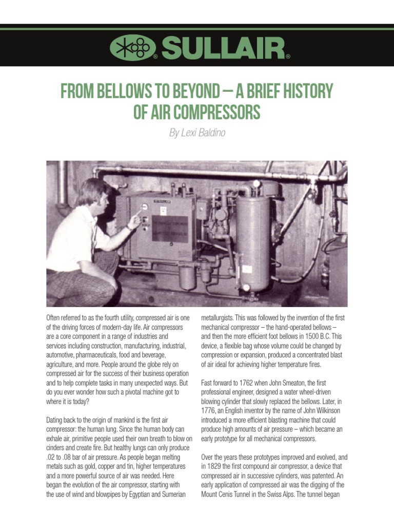 From Bellows To Beyond A Brief History of Air Compressors PDF