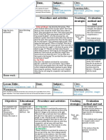 Unit 3 Grade 08 Lesson Plan