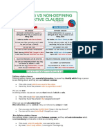 Defining Relative Clauses V Level