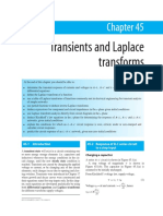 Transients and Laplace transforms chapter analysis