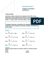 Racunanje S Postotcima I Analiza Podataka