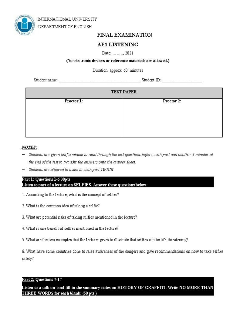 Ae1 Listening Assignment 2 PDF Graffiti Cognition