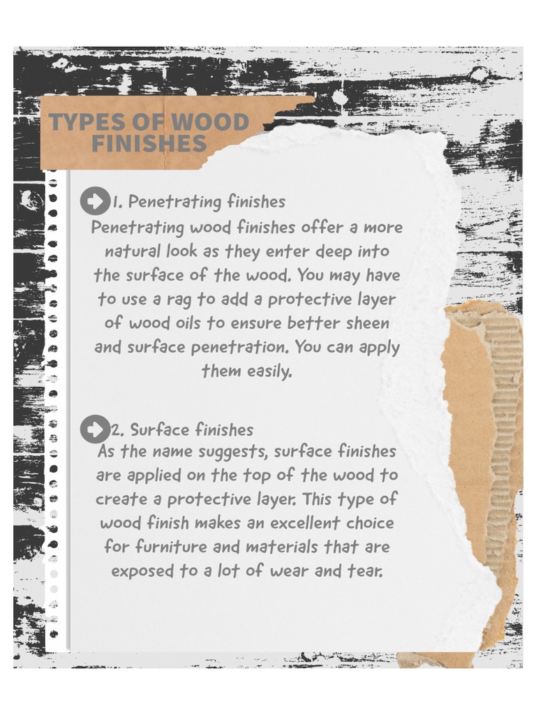 Types of Finishes PDF