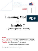 Learning Module in English 7: (Third Quarter-Week 5)