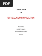 Dr.J.vinoth Kumar - Optical Communication