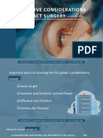 Preoperative Considerations For Cataract Surgery Ayu