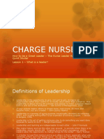 Charge Nurses: How To Be A Great Leader - The Nurse Leader Handbook by Quint Studer Lesson 1 - What Is A Leader?