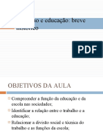 Breve histórico sobre trabalho e educação