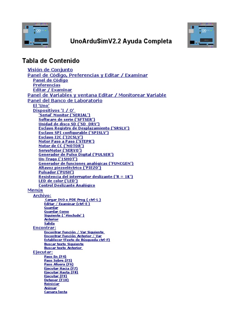 UnoArduSim FullHelp Es | Descargar gratis PDF | C ++ | Ventana ...