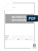 Forma B Definitiva - MatemÃ¡tica Secundaria