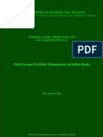 Fixed Income Portfolio Management in Indian Banks: Centre For Studies in Banking and Finance