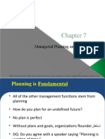 Managerial Planning and Goal Setting