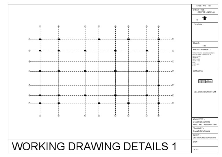 Working Drawing Details 1: Sheet No. - 02 | PDF