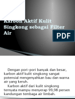 Karbon Aktif Kulit Singkong SBG Filter Air