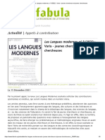 15-12-2021 Les Langues Modernes N 3 - 2022 - Varia - Jeunes Chercheurs Et Jeunes Chercheuses