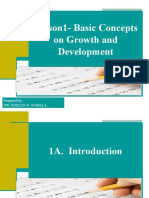 Lesson1-Basic Concepts On Growth and Development: Prepared By: Ms. Edelyn D. Sabilla
