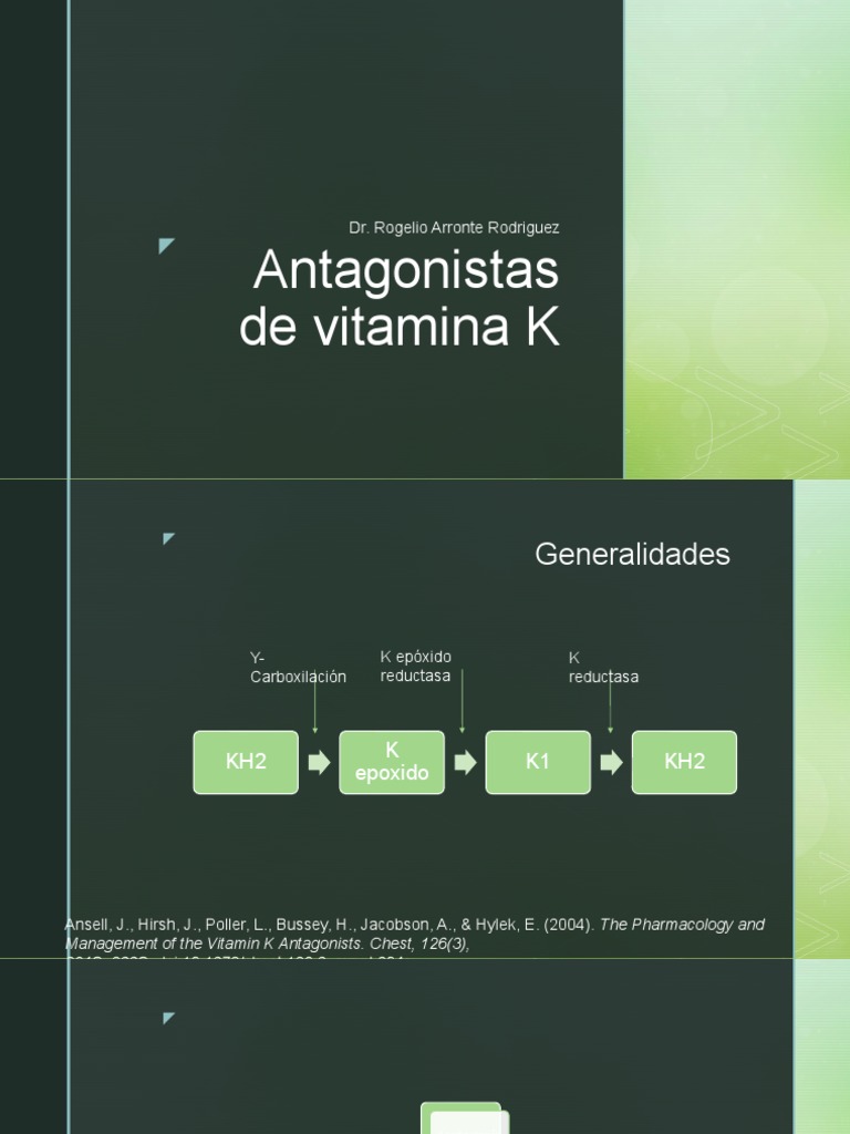 Guía de Antagonistas de Vitamina K | PDF | Enfermedades y trastornos ...