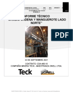Informe Técnico 22 Septiembre Del 2021- Cambio Cadena y Manguerote Lado Norte